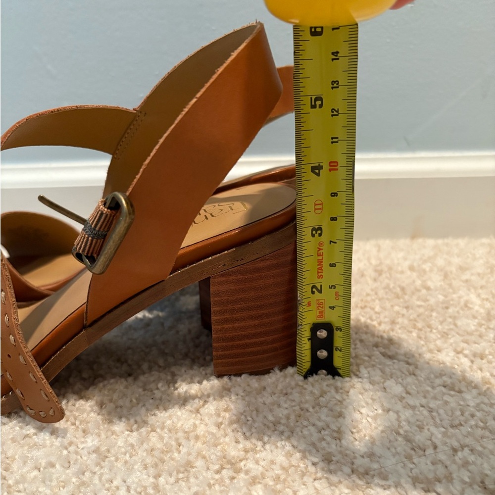 Franco Sarto Leather Block Sandals - Picture 8 of 8